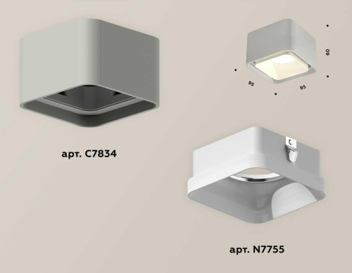 Комплект потолочного светильника Ambrella light Techno Spot XC (C7834, N7755) XS7834010 фото 2